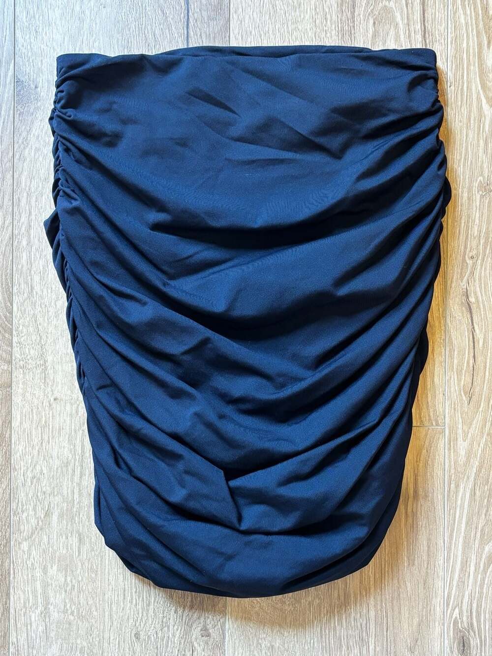 Babaton Ruched Mini Skirt in Black